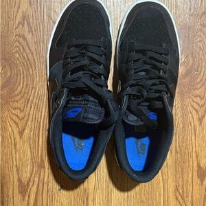Nike Black and Blue Youth Sneakers